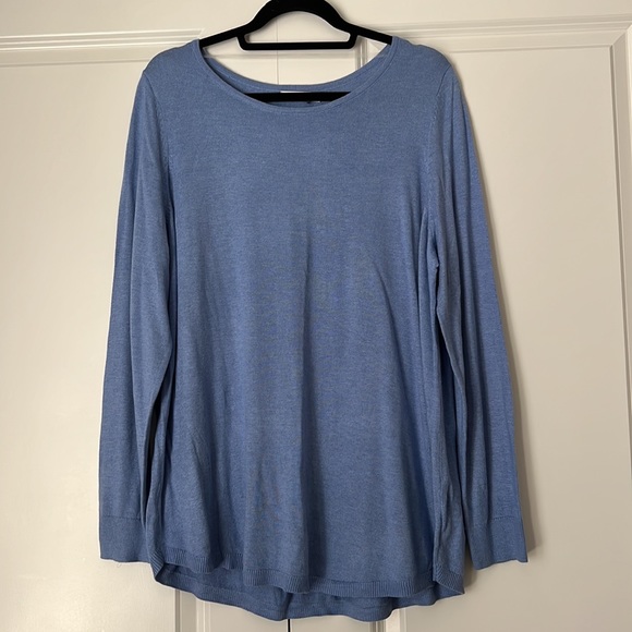 Super soft periwinkle blue lightweight knit tunic - Picture 2 of 3